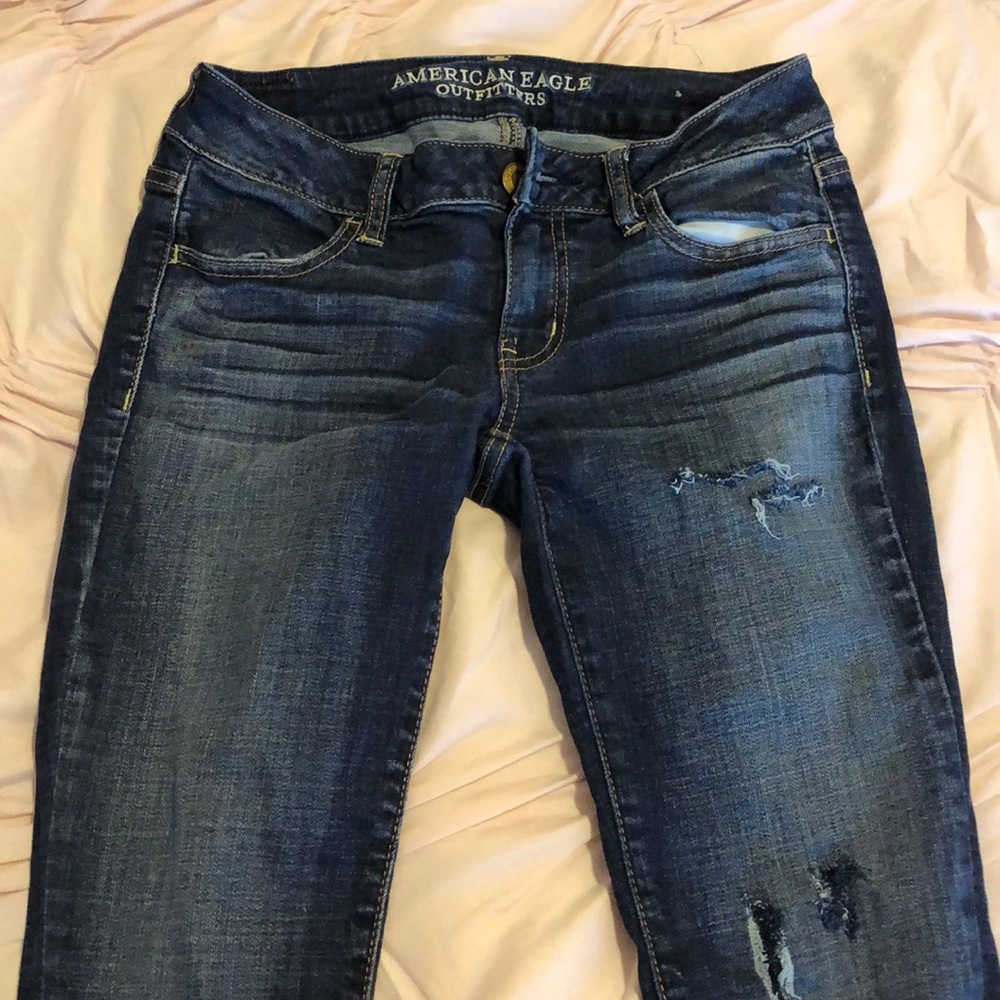 Distressed jeans